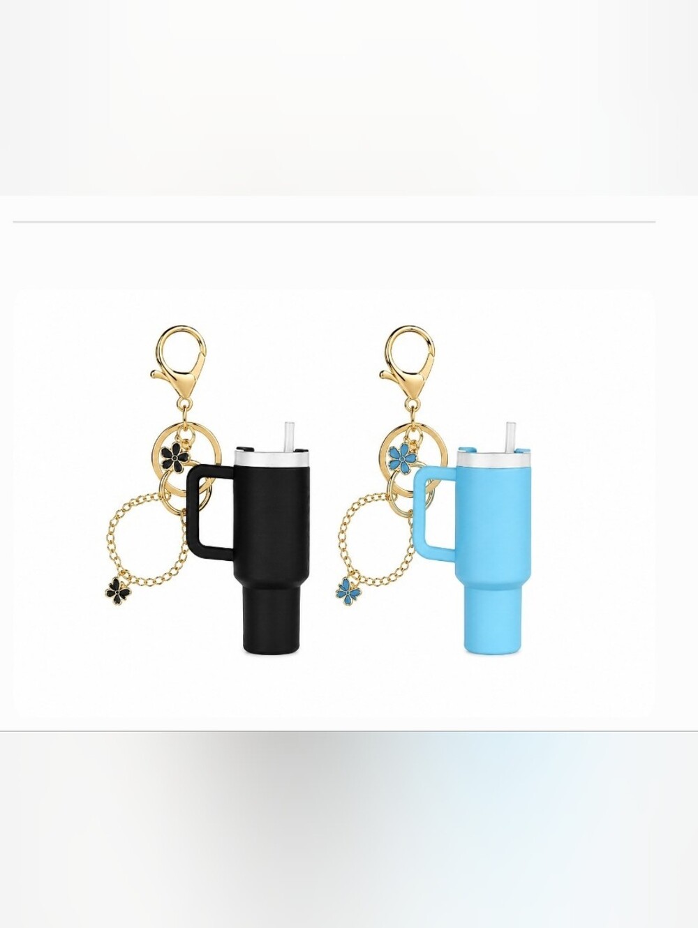 MINI TUMBLER BAG CHARM KEY HOLDER
